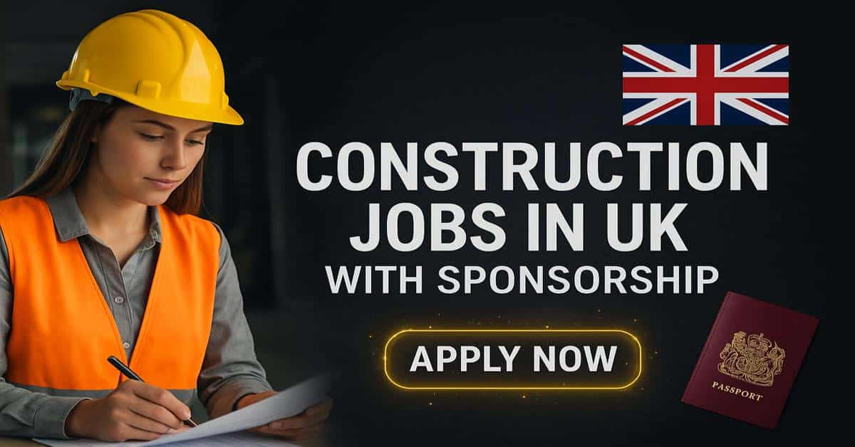 Construction Jobs in UK With Sponsorship