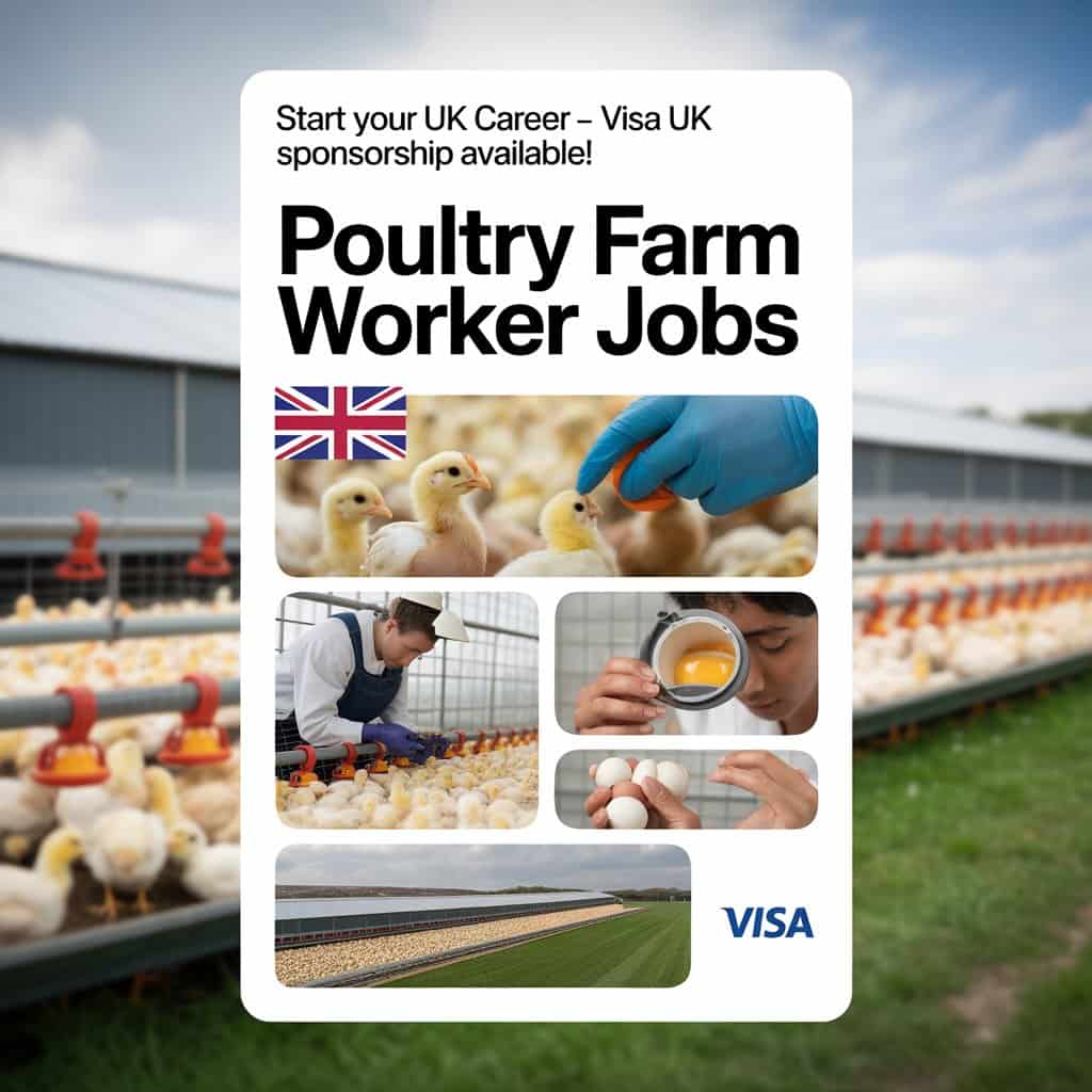 Visa Sponsorship Poultry Farm Worker Jobs in UK