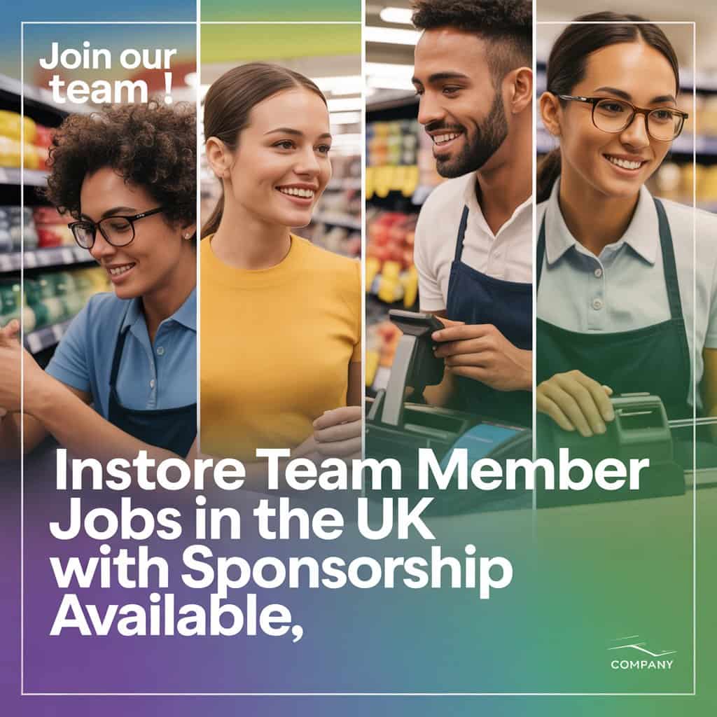 Instore Team Member Jobs in UK with Sponsorship