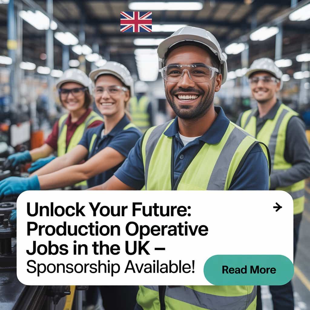 Production Operative Jobs in UK with Sponsorship
