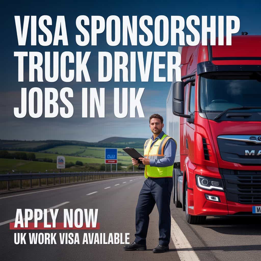 Visa Sponsorship Truck Driver Jobs in UK