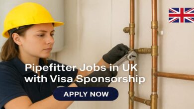 Pipefitter Jobs in UK with Visa Sponsorship