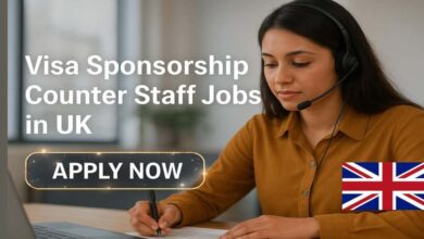 Visa Sponsorship Counter Staff Jobs in UK