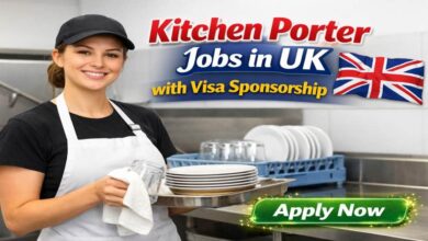 Kitchen Porter Jobs in UK with Visa Sponsorship
