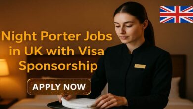 Night Porter Jobs in UK with Visa Sponsorship